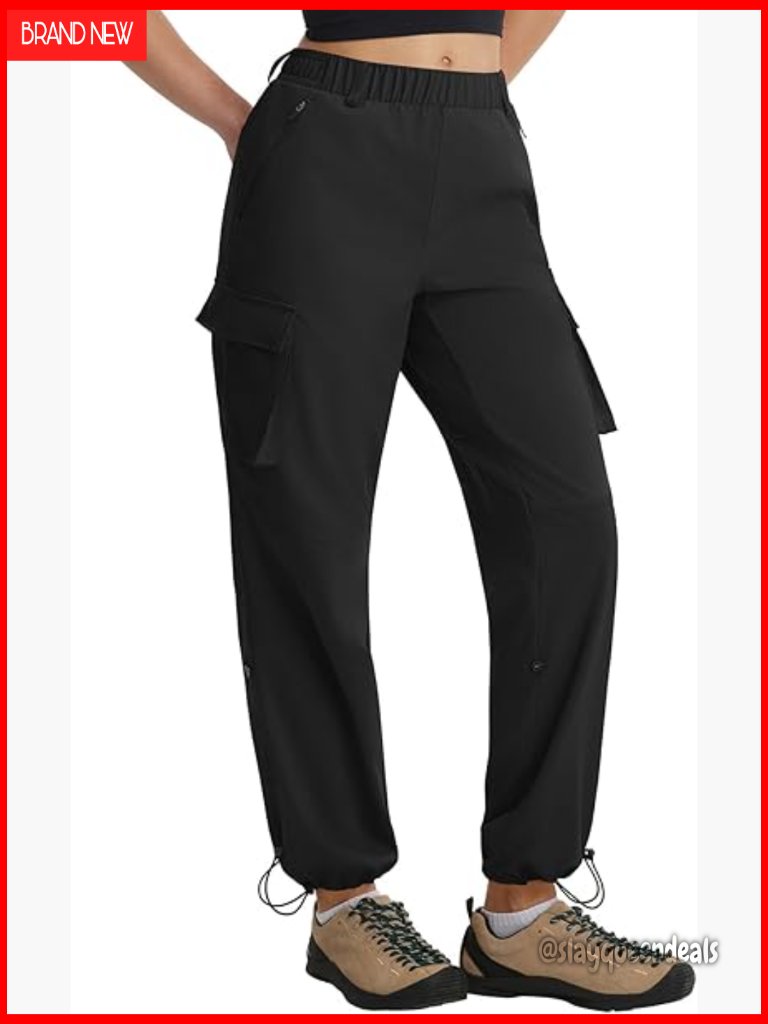 Women's Lightweight Water Resistant Quick Dry Cargo Hiking Pants With Pockets